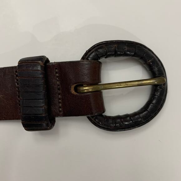Leather Belt Size 30 Brown Leather - Picture 7 of 10